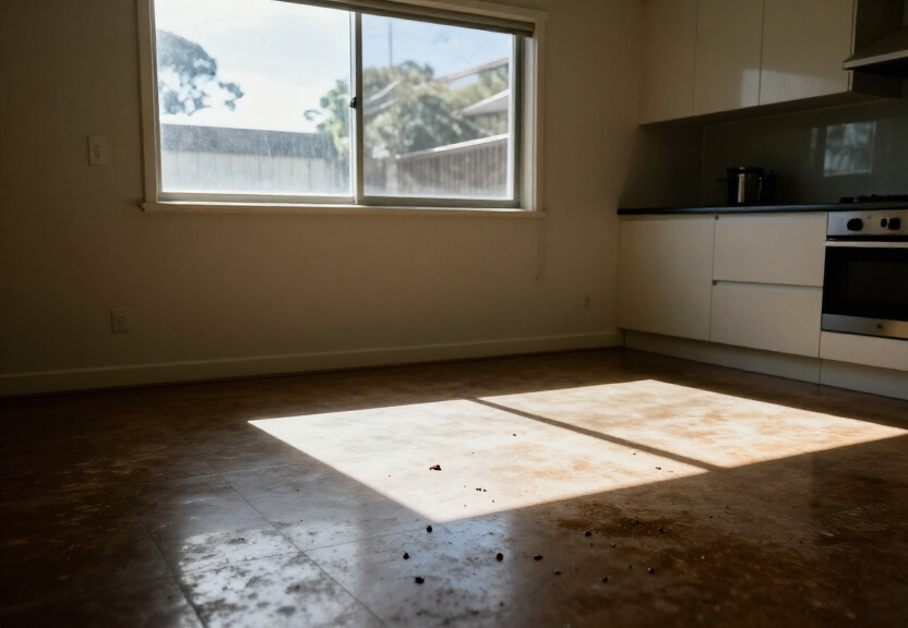 Cockroach infestation in an Avalon Beach kitchen before treatment